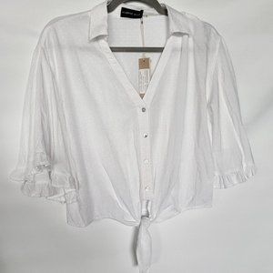 NWT Mustard Seed Women's Tie Front Shirt